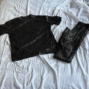 Shimmering Black Sequin Ensemble